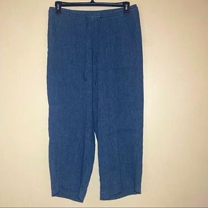 Gray Stretchy Corton Blend Pants Size Medium Petite